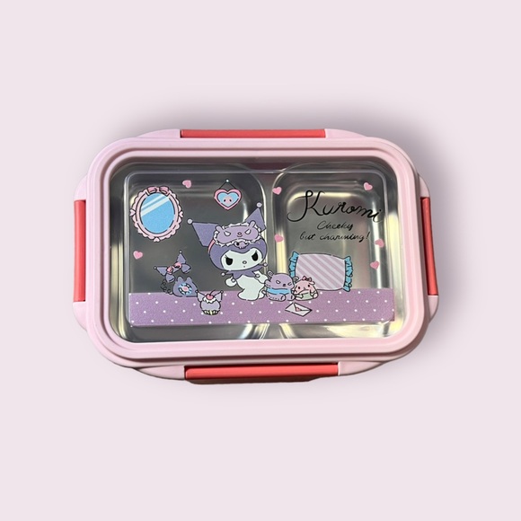 Kawaii Sanrio Kuromi Stainless Steel Double Lunch Box Layer Bento Box - Picture 4 of 5